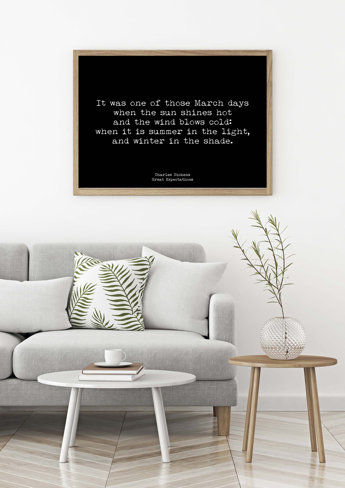 Charles Dickens Quote Print Wall Art From Great Expectations, Black ...