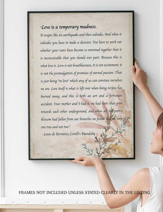 Love Poem One Tree Not Two Captain Corelli Mandolin Love is a