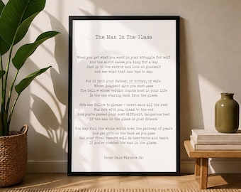 The Man in the Glass Poem Print by Peter Dale Wimbrow