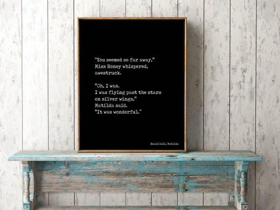 matilda quote print matilda poster book quote art