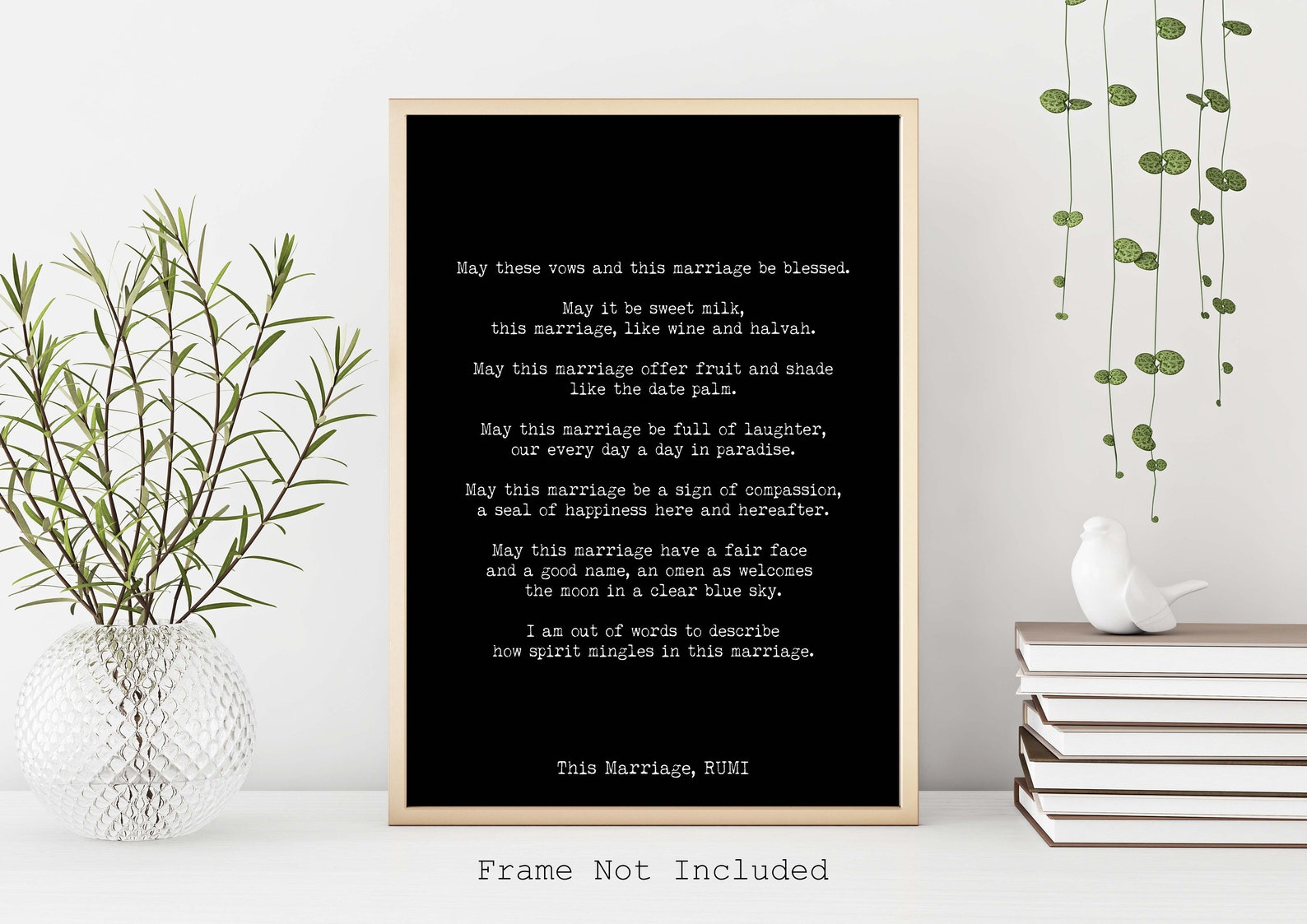 RUMI huwelijk gedicht cadeau bruiloft print liefde gedicht