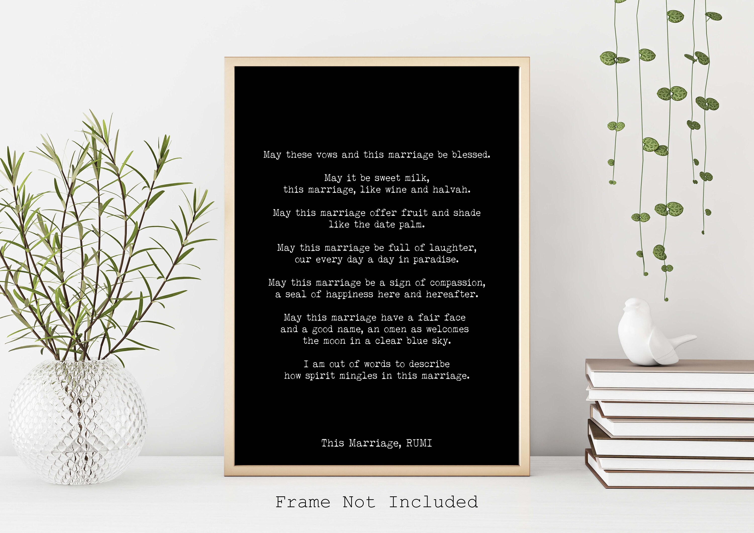 RUMI Hochzeit Gedicht Geschenk Hochzeitsdruck Liebe Gedicht Etsy