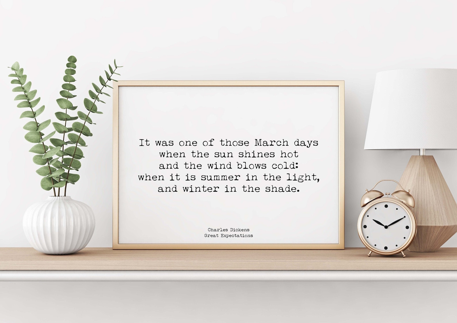 Charles Dickens Quote Print Wall Art From Great Expectations, Black ...