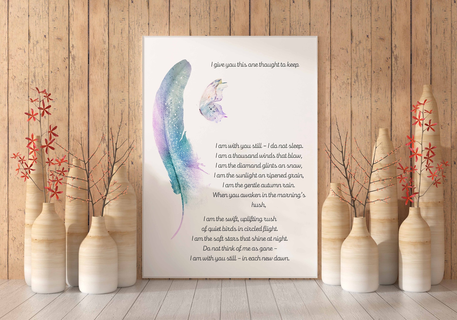 I Give You This One Thought Native American Prayer Quote Print With