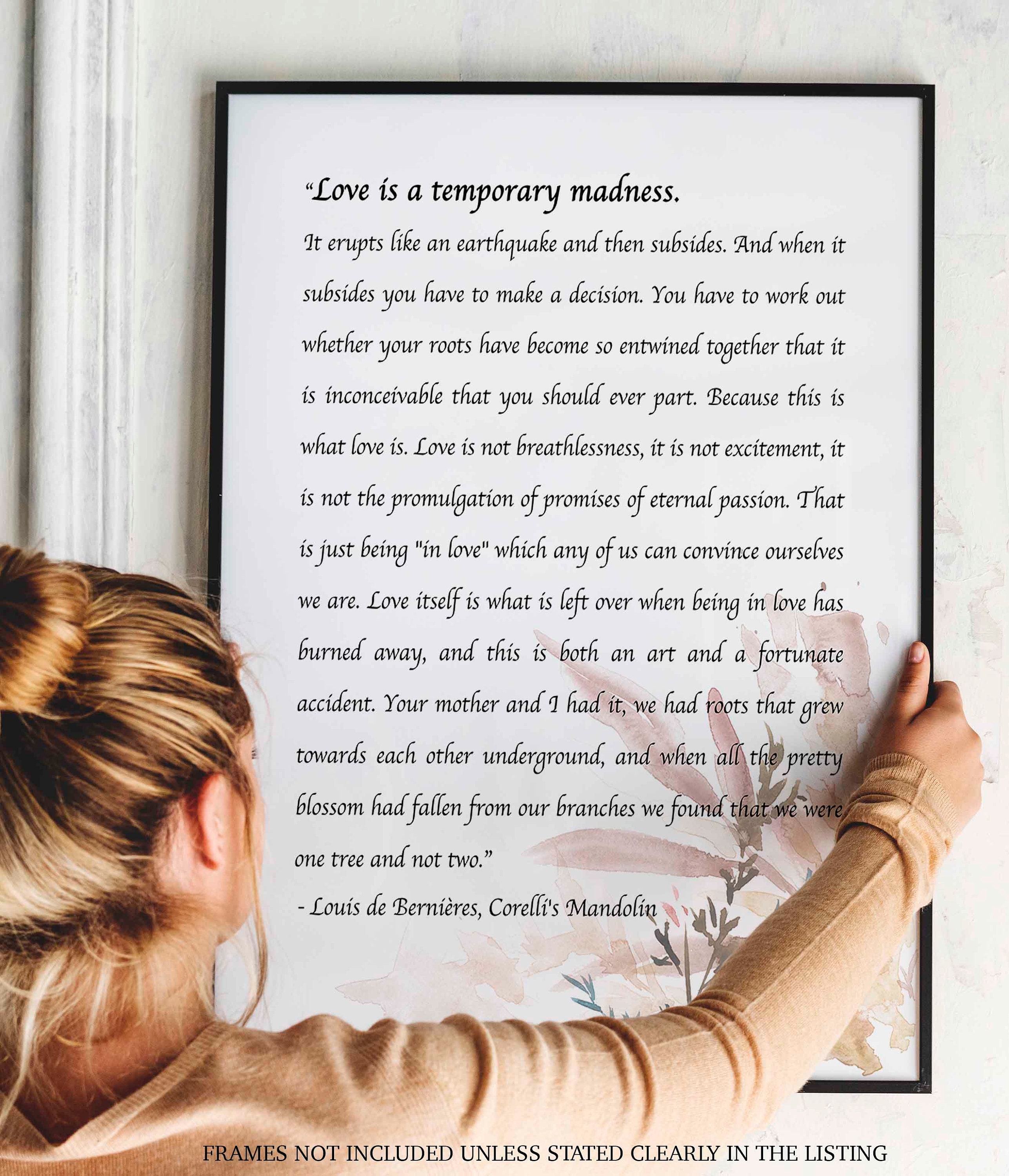 PRINTABLE Love Poem Captain Corelli Mandolin Love is a Etsy