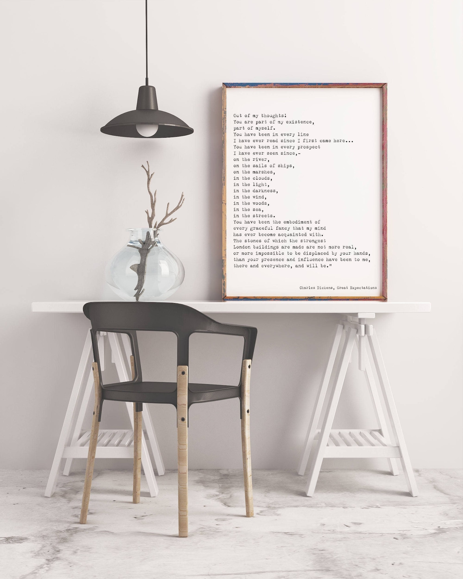 Charles Dickens Great Expectations Quote Print Black & White Art, Great ...
