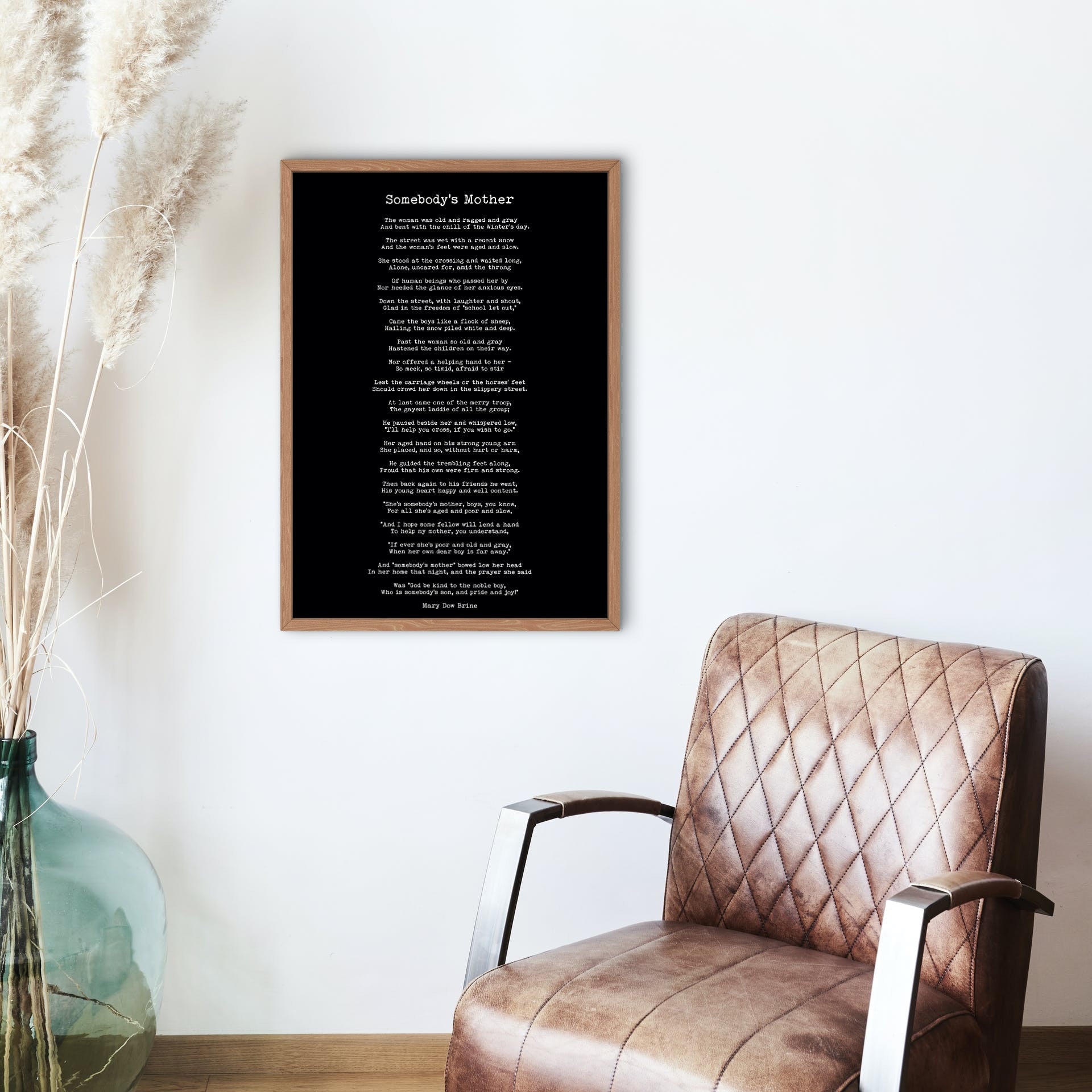 Somebody's Mother Mary Dow Brine Poem Wall Art Print in