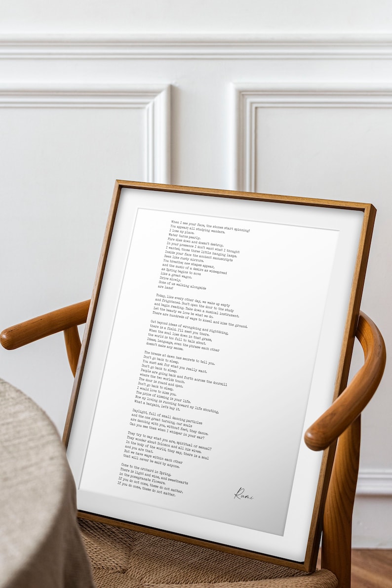 A Great Wagon Rumi Inspirational Poem Wall Art Ill Meet You Etsy