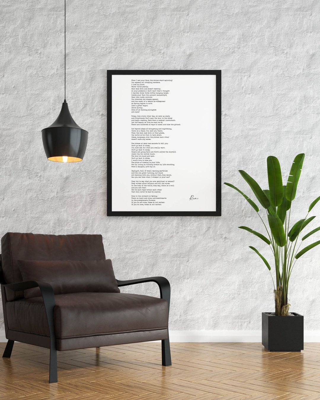 A Great Wagon Rumi Inspirational Poem Wall Art, Ill Meet You There Minimalist Print Wall Decor