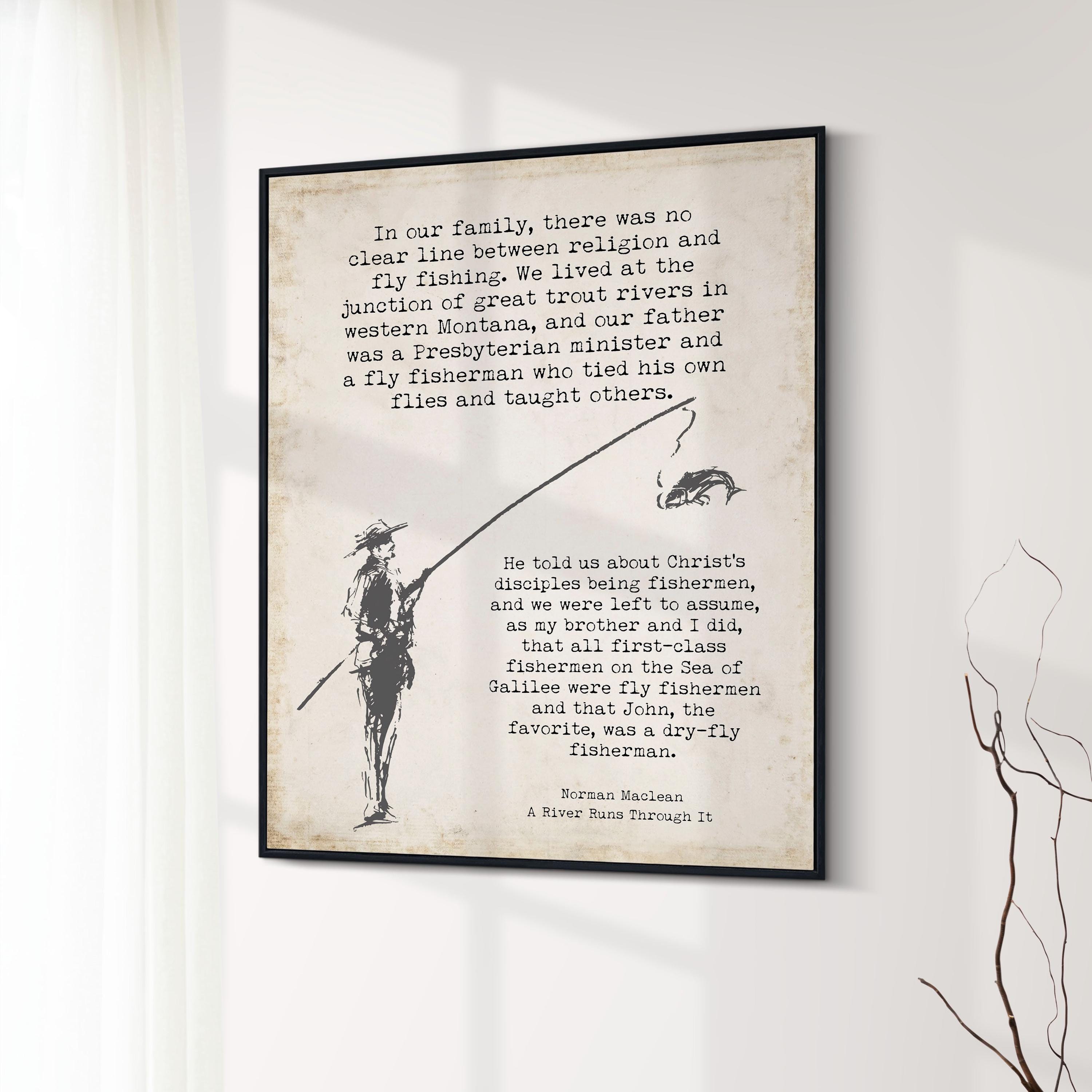 Affiche Humoristique Carte Satirique 1925 – Pêche à La Mouche, Reproduction Vintage