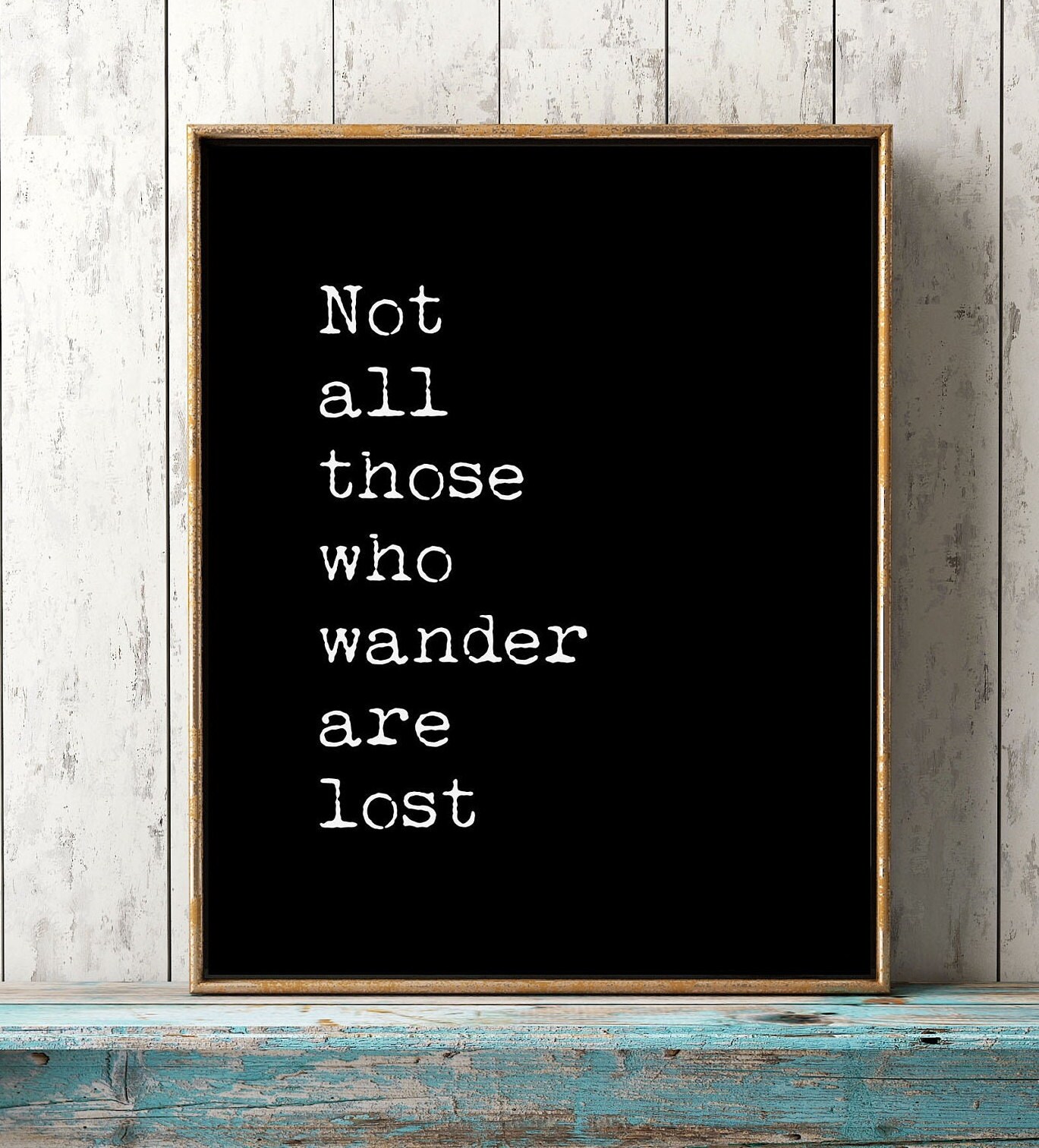 Travel Quote Not All Who Wander Wall Art Wanderlust Print - Etsy