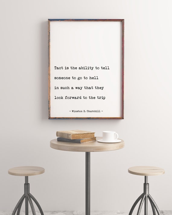 Winston Churchill Citation Imprimer Tact Est La Capacite De Etsy Winston Churchill Citation Imprimer Tact Est La Capacite De Etsy