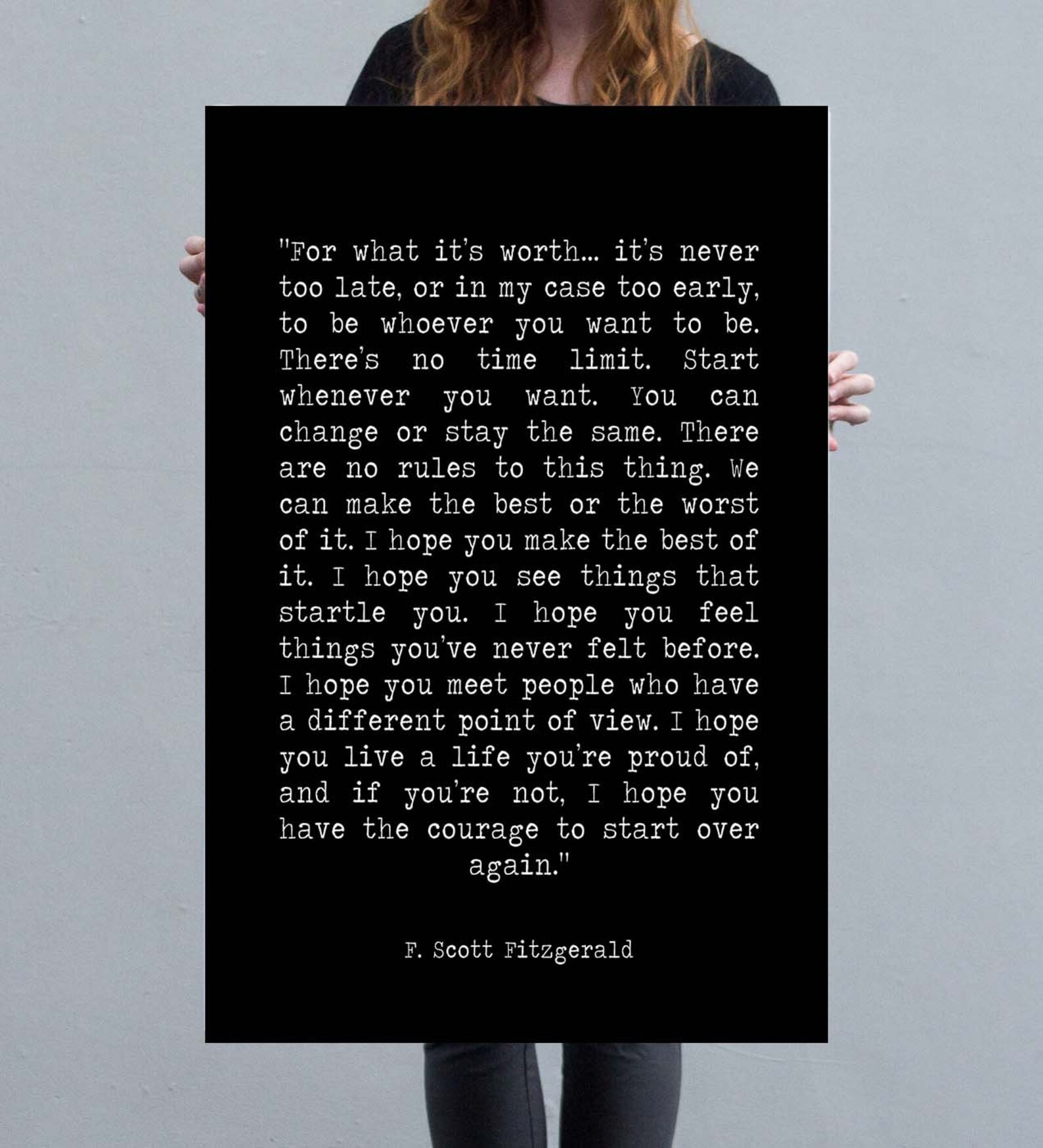 For What It's Worth Quote Canvas Art Print F Scott Etsy