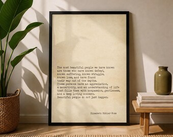 Elisabeth Kübler-Ross Quote Print Vintage Literary Wall Art