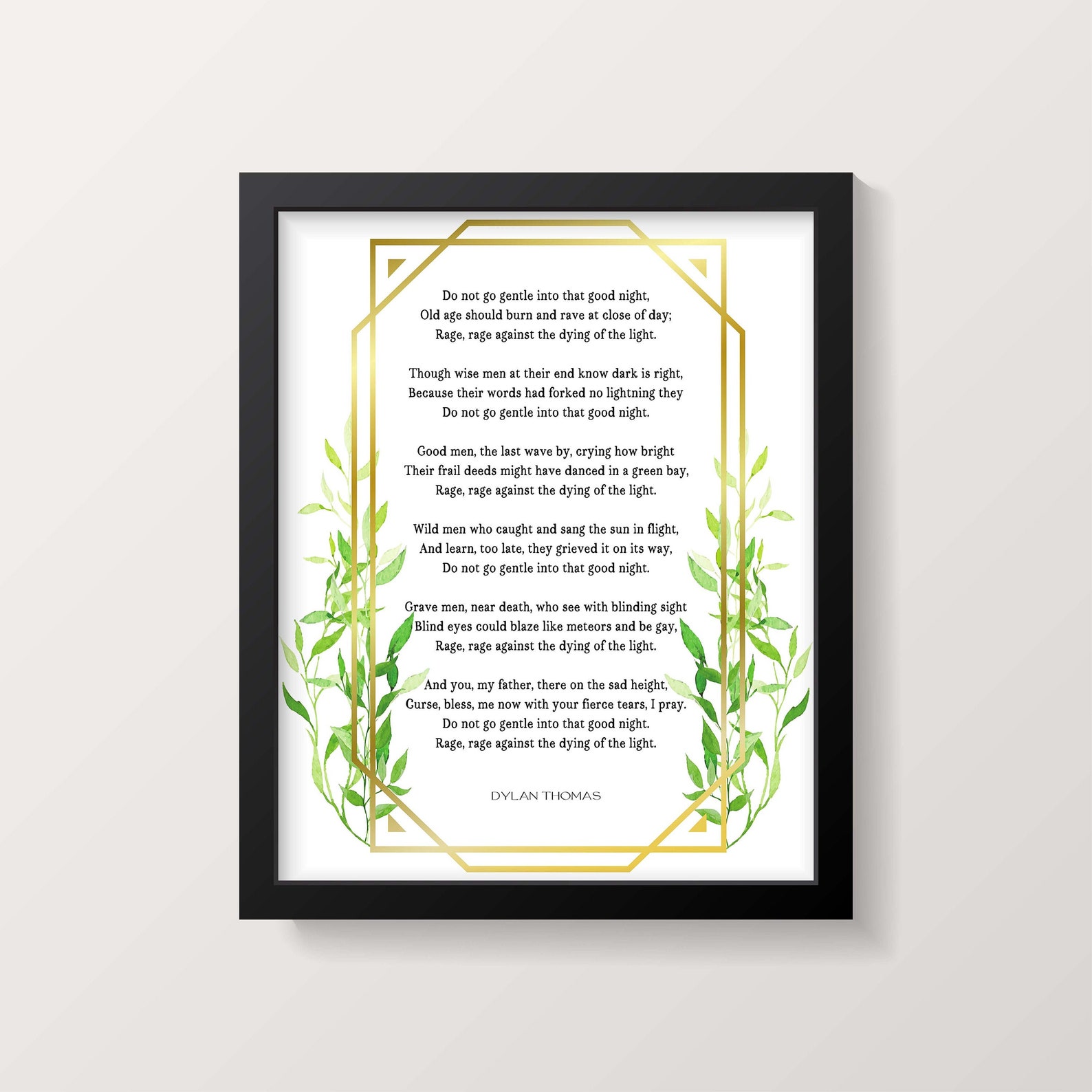poem do not go gentle into