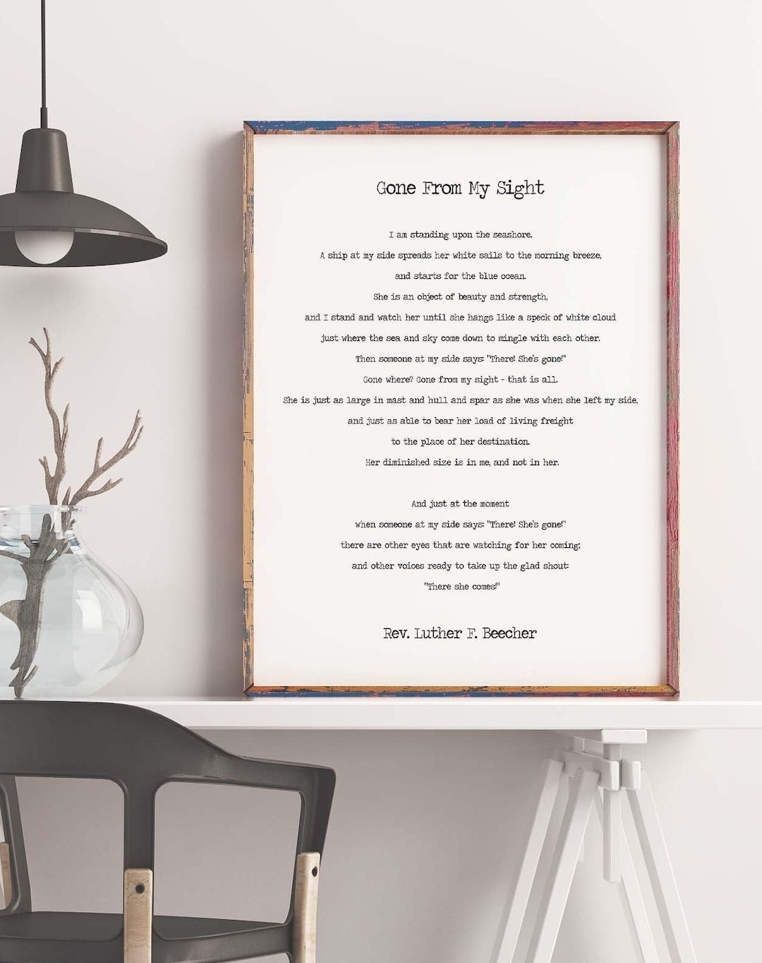 Gone From My Sight Poem Rev. Luther F. Beecher, What is Dying Poetry ...