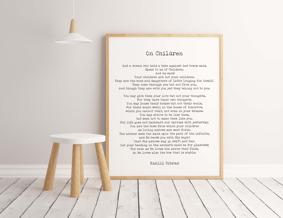 PRINTABLE on Children Kahlil Gibran Wall Art Prints INSTANT - Etsy ...