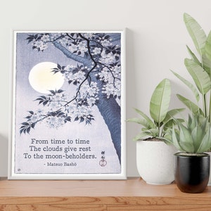 Matsuo Basho Haiku Poem Print, Japanese Unframed Fine Art Print ...