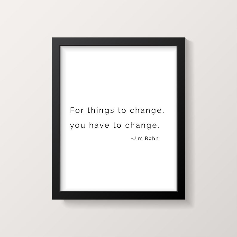 Jim Rohn Success Quote Print Black & White Motivation Print | Etsy