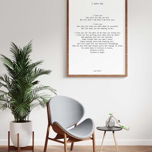 I Love You Poem, Wedding Poem or Engagement Gift Idea, Unframed or Framed Wall Art Prints Husband or Wife Anniversary Gift, Roy Croft image 9