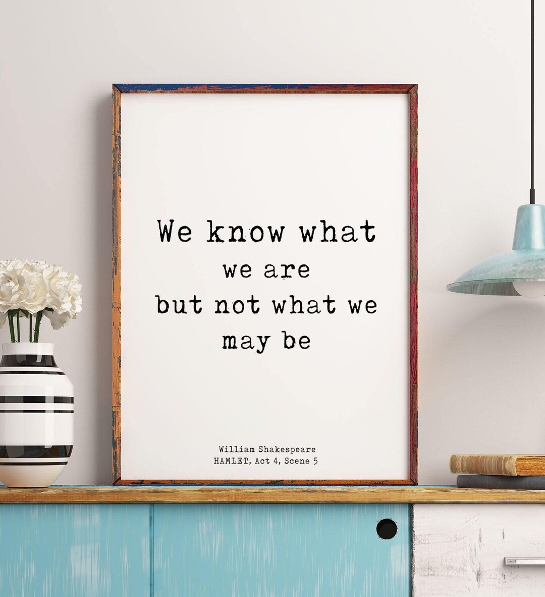 William Shakespeare Quote Print Hamlet Literary Wall Art - Etsy