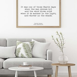 Charles Dickens Quote Print Wall Art From Great Expectations, Black ...