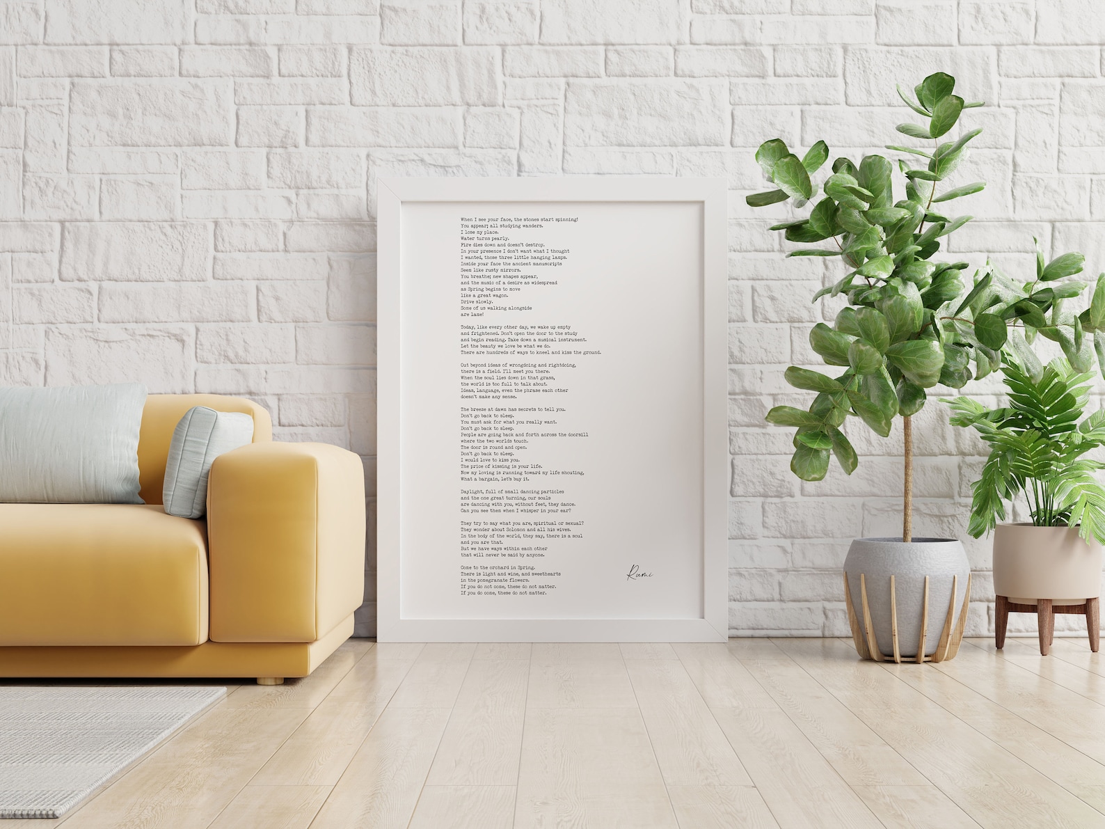 A Great Wagon Rumi Inspirational Poem Wall Art Ill Meet You Etsy