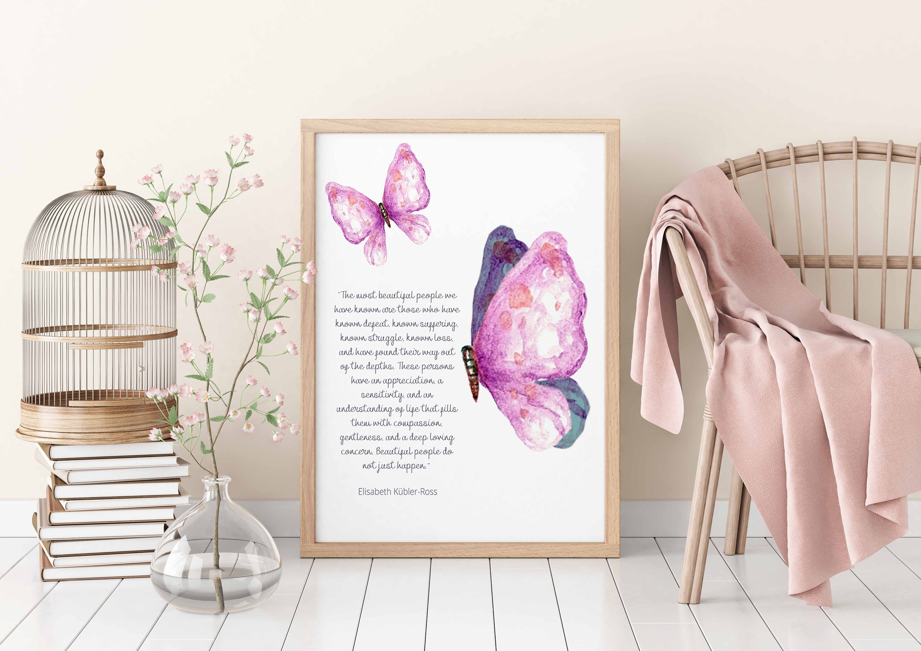 Butterfly Inspirational Wall Art Prints Most Beautiful People - Etsy