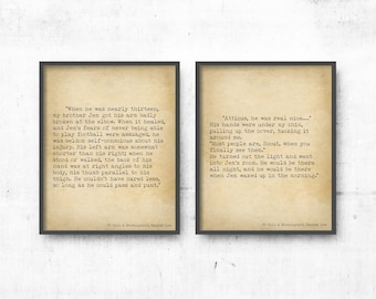 Zestaw artystycznych dekoracji ściennych „Zabić drozda”, Harper Lee Vintage Book Page Decor