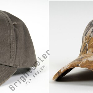 Fly Fishing Hat with Embroidered BRIGHTWATER Rising Fish logo with adjustable Flex Strap closure for Dad Fathers Day Birthday Fisherman
