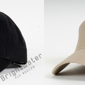 Fly Fishing Hat with Embroidered BRIGHTWATER Rising Fish logo with adjustable fabric velcro closure for Dad Fathers Day Birthday Fisherman