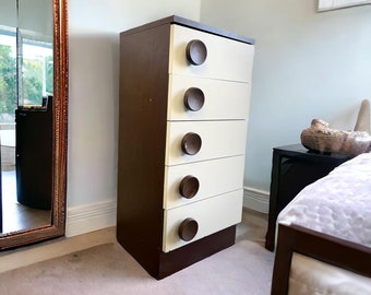 Vintage seventies chest of drawers / space age chest of drawers