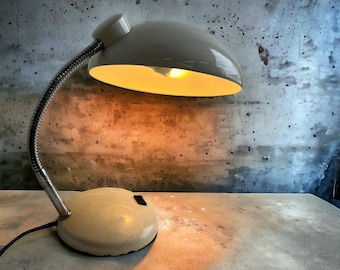 Vintage space age white table lamp / desk lamp