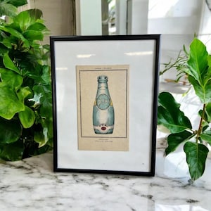 Tarjeta de cartón vintage / póster PERRIER