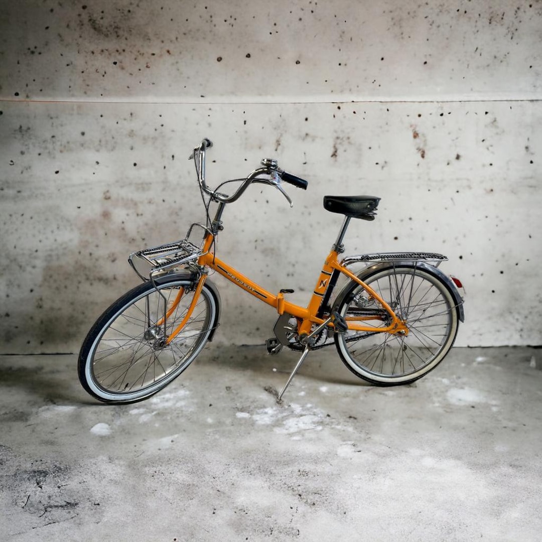 Vintage PEUGEOT Orange Bicycle Folding Bicycle Etsy