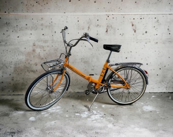 Vintage PEUGEOT Orange Bicycle Folding Bicycle Etsy Canada