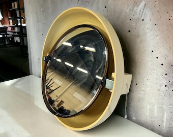 Vintage round ALLIBERT mirror with lighting