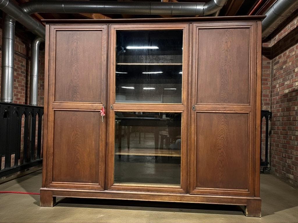 Vitrine/meuble mural/meuble vintage XL en bois