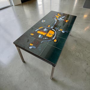 Vintage ceramic coffee table / tile table / lounge table