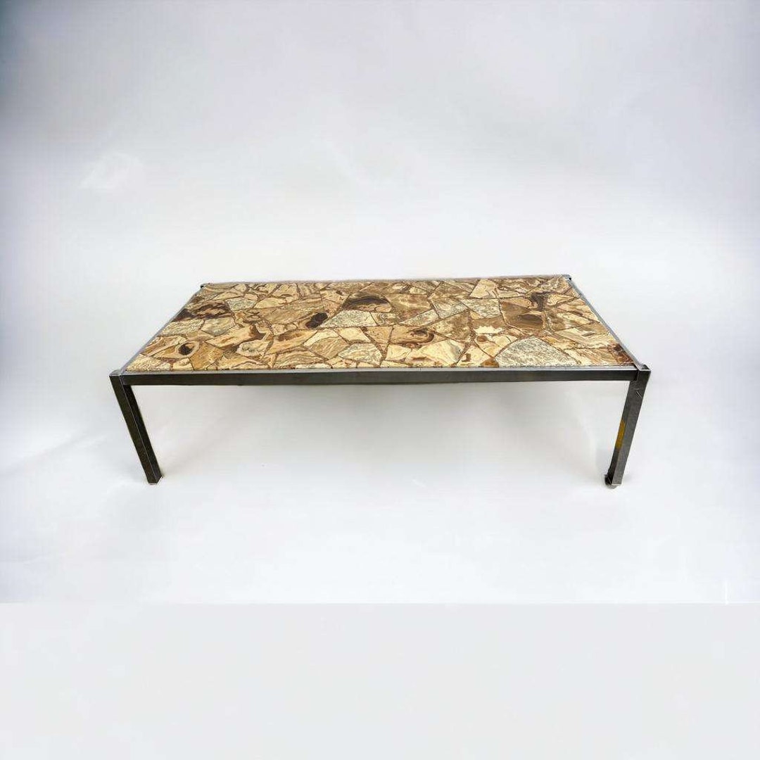 Vintage Faux Stone Coffee Table / Coffee Table Etsy