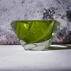 Vintage glass ashtray Val Saint Lambert