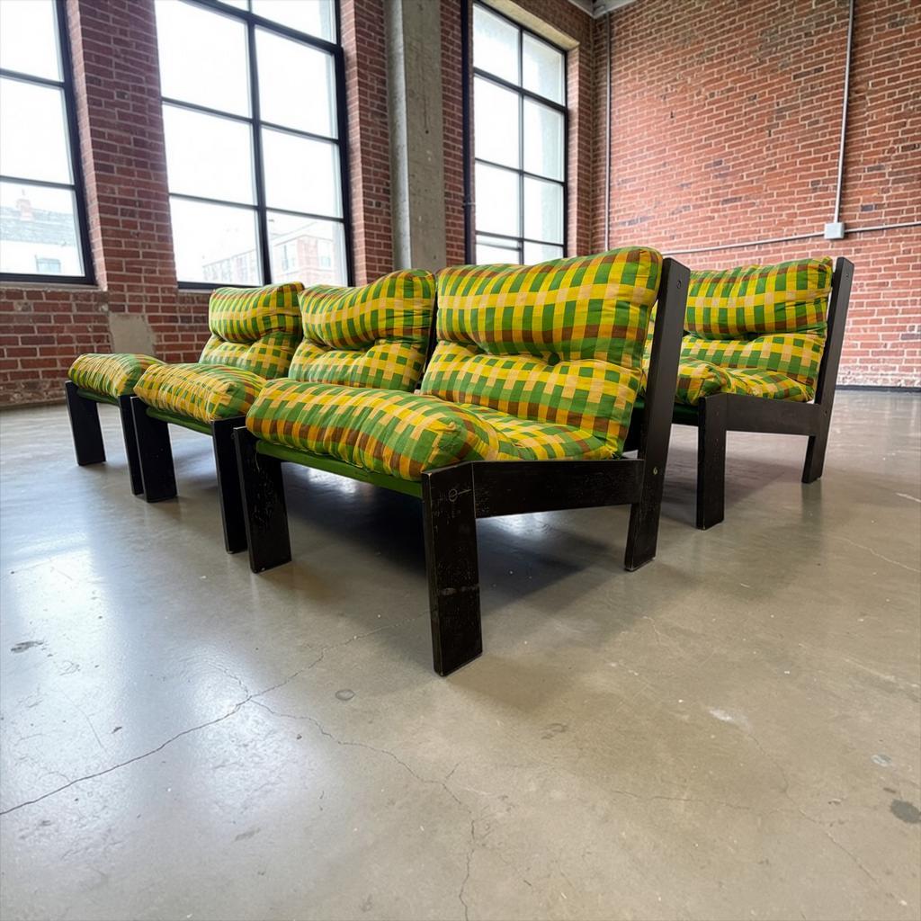 Fauteuil/Chaise/Fauteuil Modulable Vert Vintage, Une Place, Vintage