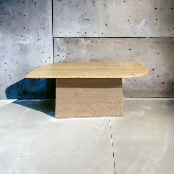 vintage travertine coffee table / coffee table