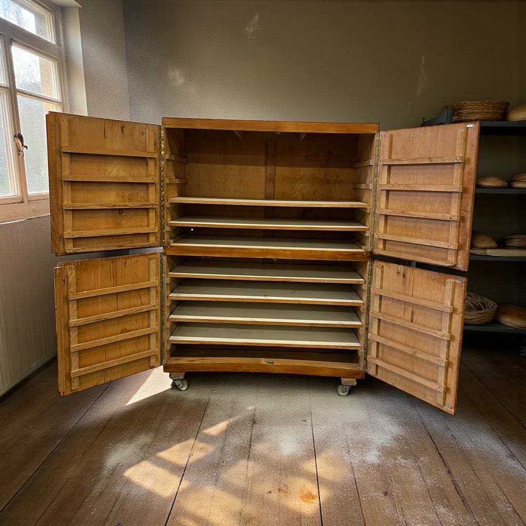 Armoire De Boulanger Vintage En Bois/Armoire Industrielle Profonde