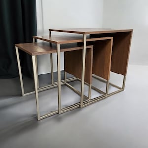 set of 3 retro nesting side tables / coffee tables / side table