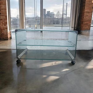 ヴィンテージガラス製バーカート/サイドテーブル GALLOTTI & RADICE