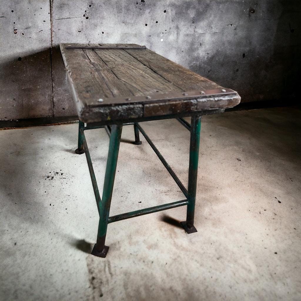 Vintage Industrial Workbench / Side Table / Kitchen Island - Etsy