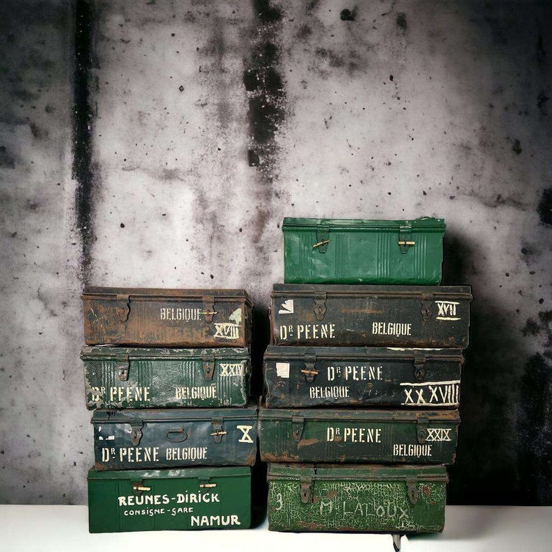 Vintage industrial chest / suitcase / valise image 9