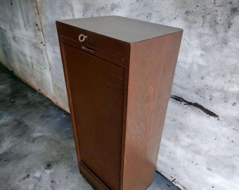 Vintage EKAWERK roller shutter cabinet / chest of drawers / filing cabinet