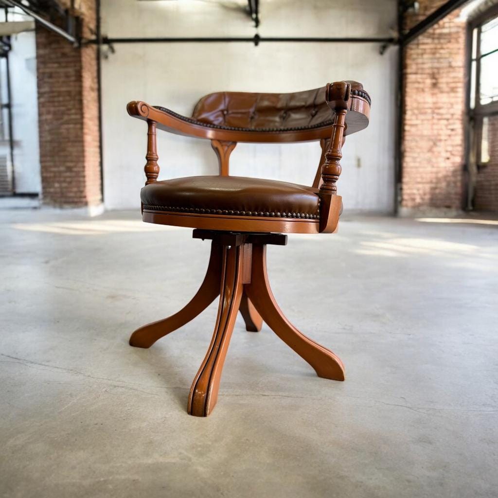 Vintage chesterfield office chair / desk chair